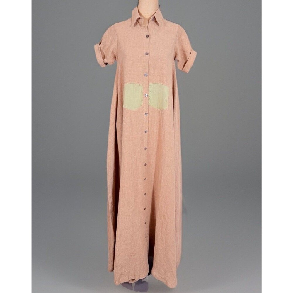 Fashion Brand Company Penelope Gazin Artist's Linen Boho Dress Women’s XS/S